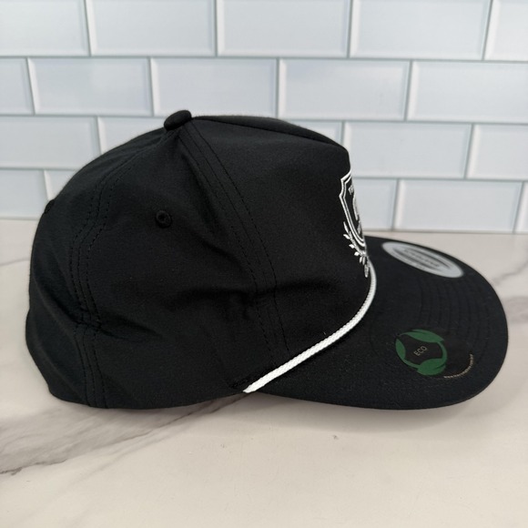 Travis Mathew Hat Cap Snap Back Black Country Club Rope Crest Mens One Size - Picture 8 of 14